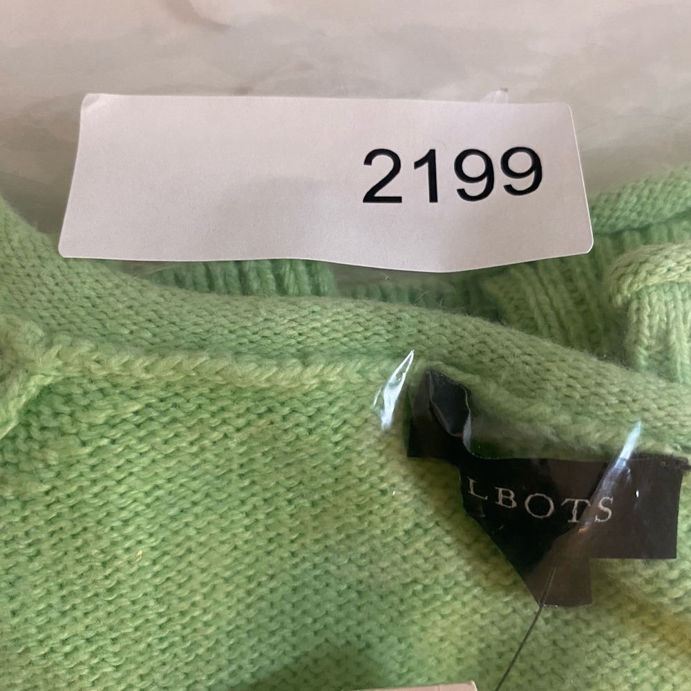 TALBOTS Womens Sweater XL Green Striped  Roll Neck Pocket Patty Lightweight NEW - Picture 12 of 12